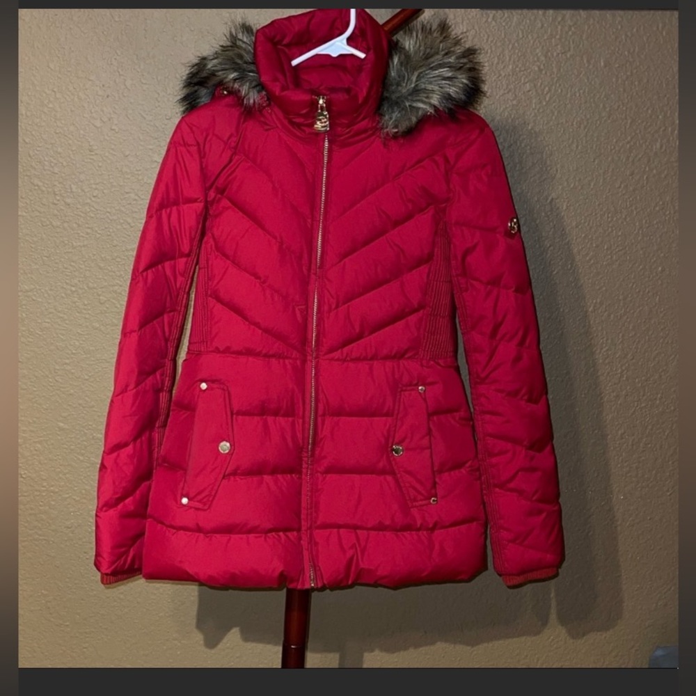 Michael Kors puffer coat cinnabar red XS